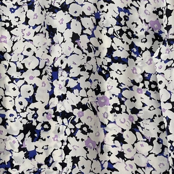 Banana Republic Womens Size L Floral Long Sleeve Blouse With Tie Cuffs - Picture 3 of 10